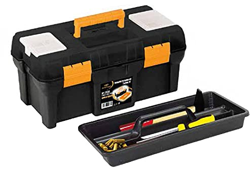 Werkzeugkasten aus Polypropylen 18 L 450 x T 238 x H 210 mm, 2 Fächer im Deckel + Innenschale