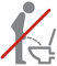 Wandora Wandtattoo WC Piktogramm im Sitzen pinkeln I schwarz (BxH) 11 x 12 cm I Bad Badezimmer Toilette Sticker Aufkleber Wandaufkleber Wandsticker G032