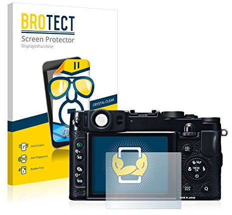 BROTECT Schutzfolie für Fujifilm X20 | 2 Stück Transparenter Displayschutz Made in Germany Klare Displayschutz-Folie Clear Einfache Montage Case-Friendly