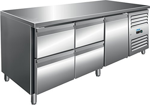 Saro 323-10718 KYLJA 3140 TN Kühltisch mit 2 x 2er Schubladenset, Edelstahl