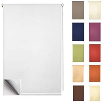 GARDUNA FIX Thermo-Rollo # Creme 100cm # Smartfix - Klemmfix - ohne Bohren - viele Farben & Größen- komplett verdunkelnd/Blackout