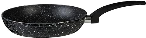 Premier Housewares Stoneflam Frying Pan, Non-Stick Aluminium, Glass Lid - 26cm