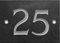 Engraved Slate House number sign - 1 to 99 (select your number here) - number 25 (Same Day Dispatch by 1st class Post!!!)