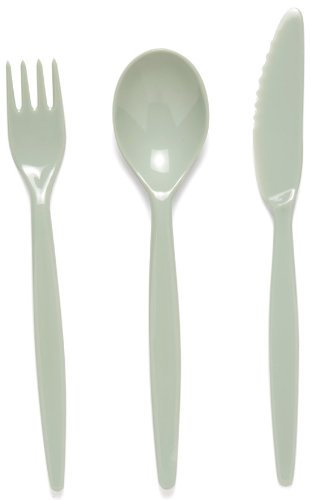 Harfield Polycarbonate Cutlery Set Grey Green 20cm (x4 Sets)