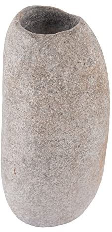 wohnfreuden Naturstein Teelichthalter grau rund 10 cm