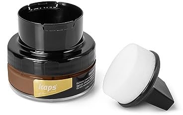 Kaps Shoe Cream with Sponge Applicator, Intensive Leather Care and Nourishing, Delicate, 70 colours (109 - gazelle)