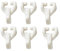 Merriway BH03627 (50 Pcs) White Curtain Track Rail Gliders Hooks to fit Swish Twin Glide Nylo Glide Track, White - Pack of 50 Pieces