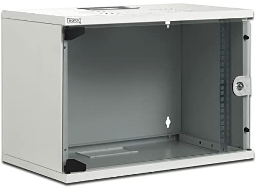 DIGITUS Professional 9HE Netzwerk Wandschrank - Wandgehäuse Dynamic Basic in der Farbe Grau aus robustem Stahlblech