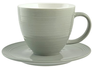 H&h set 2 tazze jumbo good morning verdi con piattino 350cc