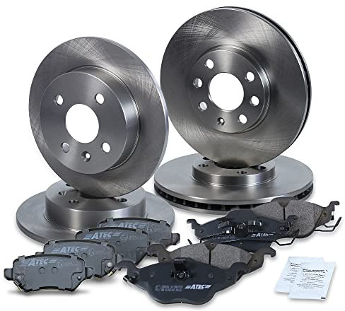 BESTPRICE Bremsenset inkl. Bremsscheiben vorne Ø 256 mm + hinten Ø 240 mm + Bremsbeläge vorne und hinten
