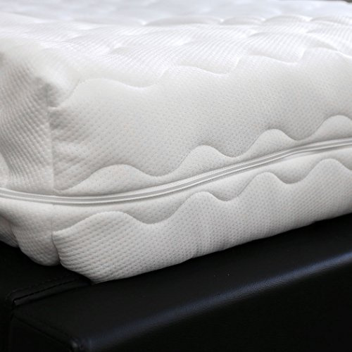 G BETTWARENSHOP – Ersatz Matratzenbezug – waschbarer Matratzenschoner mit Reißverschluss – Allergiker geeignet – Doppeltuch Bezug versteppt 200x200 cm, 20 cm Kernhöhe