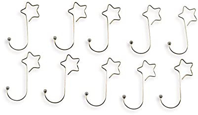 Riffelmacher 14448 - Kugel-Aufhänger mit Stern, Länge 5 cm, 20 Stück im Beutel, Silber, Anhänger, Baumkugeln, Weihnachts-Baum, Dekoration, Haken, Weihnachten, Advent