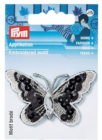 Prym 926369 Appliqué Butterfly Black/White
