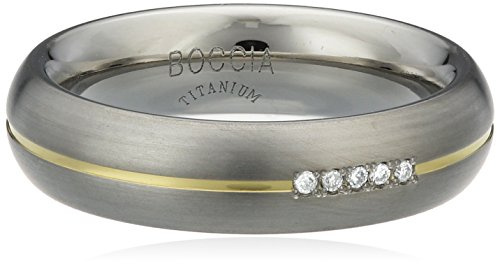 Boccia Damen-Ring Titan Diamant weiß Gr.52 (16.6) 0130-0452