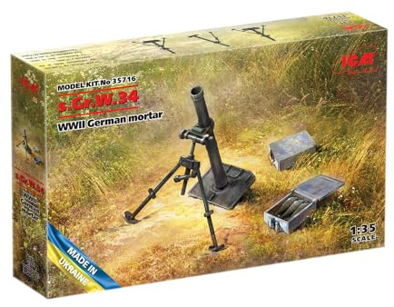 ICM ICM35716 1:35-s.Gr.W.34 WWII Deutscher Mörser Maßstab Modellbausatz