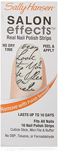 Sally Hansen Salon Effects Real Nail Polish Strips, Love Letter, Pink, 10 ml, 16 strips per pack