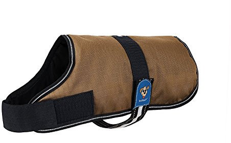 Knuffelwuff 13931-013 Hundemantel Funktionstextil reflektierend, braun/schwarz