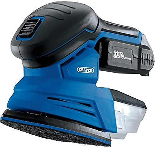 Draper D20 TRI-Base Sander Set 00608 D20 20V Tri-Base Detail Sander, 1 x 2.0Ah Battery, 1 x Charger