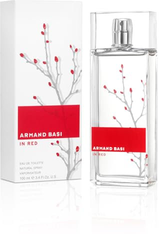 Armand Basi | In Red Eau de Toilette, Profumo Donna Spray, Famiglia Olfattiva Floreale, Legnosa e Muschiata, 100 ml