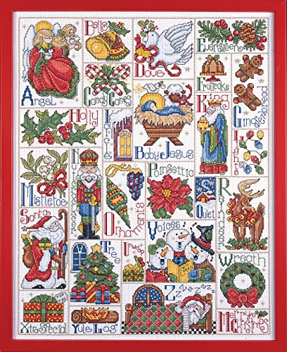 Design Works Crafts Kreuzstich Stickpackung Weihnachts-ABC, Zählmuster