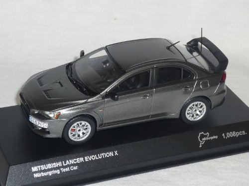 Kyosho Mitsubishi Lancer Evo 10 X NÜrburgring Test Car Grau Evolution 1/43 Modell Auto Modellauto