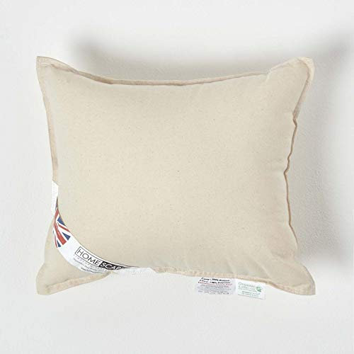 Homescapes Kissenfüllung 30x35 cm – Füllkissen mit Bezug aus GOTS-zertifizierter Bio-Baumwolle & Super-Mikrofaserfüllung, Oeko-TEX-Zertifiziert, hypoallergen, formstabil, für Sofa & Bett