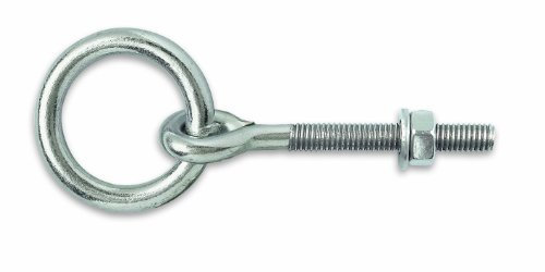 Chapuis 440/10X120Z Anillo de caballeriza con tuerca - Acero galvanizado - M10 -Diámetro interior 50 mm - Largo 120 mm