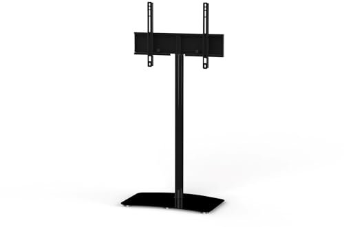 Sonorous PL2800BLKHBLK Support TV sur pied orientable Verre/Aluminium 109 x 65 x 45 cm