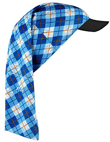 P.A.C. Kids Visor Small Caro Blue Multifunktionstuch - Coolmax Schlauchtuch, Kopftuch, Unisex, Neoprenschild