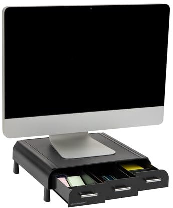 Mind Reader ' Perch' PC Laptop Imac Monitor de pie y organizador de escritorio