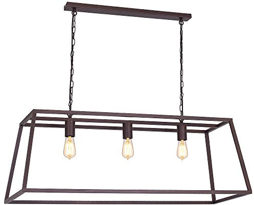 Licht-Erlebnisse Raffinierte Hängeleuchte in Kupfer Bauhaus 3x E27 bis zu 60 Watt 230V aus Metall, für Küche Esszimmer Pendelleuchte Hängelampe Pendellampen innen