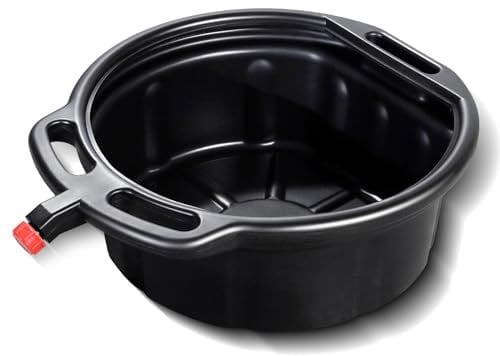 CCLIFE 15L Bac Vidange Huile Moteur Black with Dump Nozzle Plateau de Bac de Vidange Multi-Usage pour Collecter Les Gouttes d'huile