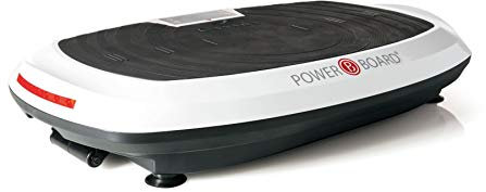Vibrationsplatte Casada PowerBoard 2.1 in weiß-schwarz - Fitnessgerät und Vibrationsplattform für Fitnessübungen, Muskelentspannung und Anregung von Stoffwechsel, Fettverbrennung & Durchblutung