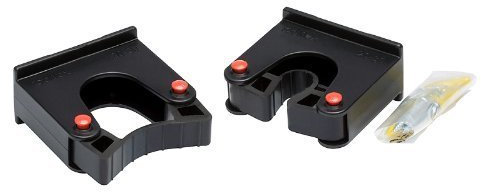 Werkzeughalterung Doppelpack Wandhalter Universalhalterung für Rohrdurchmesser 20-30mm Farbe schwarz inkl. Dübel und Schrauben