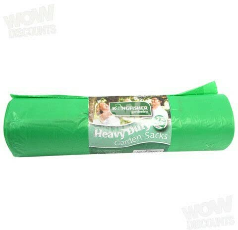 Kingfisher BBGS1 75 Litre Heavy Duty Garden Sacks - Green (Pack of 25)