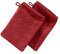 Möve Waschhandschuh 2er-Pack Quadretti Walk-Frottier rot Größe 15x20 cm