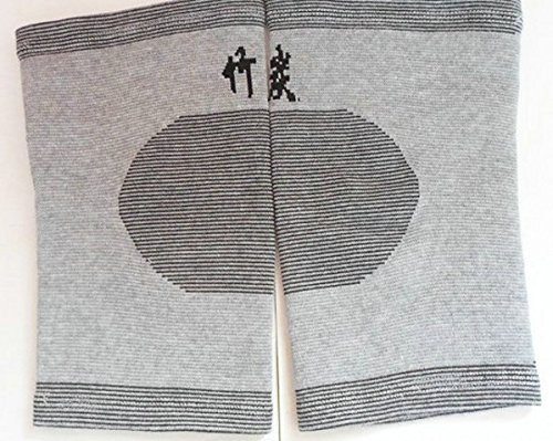 1 Paar L Größe Bambusfaser Holzkohle Compression Schmerz Arthritis Kniebandage Unterstützung