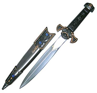 Joh.Vogler GmbH Wikinger Dolch Odin silberfarbend mit Scheide