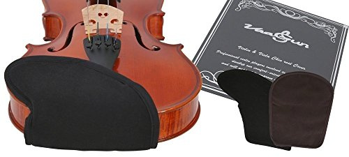 Vaagun Chin Rest Cover Size L Cover Chin Rest Reduces Skin Irritation Cotton Black Round