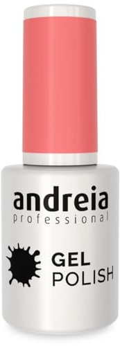 Andreia Semi-Permanent Nail Gel Polish for UV/LED Lamp - Intense Shine and 4 weeks Lasting French Manicure Nail Gel Varnish - Colour 10.5 ml (206 Pink)