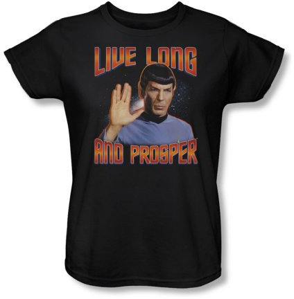 Star Trek - St / Long Live And Prosper T-Shirt in schwarz, X-Large, Black