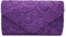 PB-SOAR Elegant Damentasche Clutch Abendtasche Brauttasche Umhängetasche Handtasche mit Spitze, 8 Farben auswählbar (Violett)