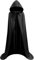 Proumhang Schwarzer Umhang mit Kapuze Darth Vader Umhang Mittelalter Umhang Cape Mantel Satin Karneval Halloween Weihnachten Kostüm Erwachsene