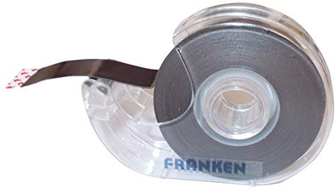 Franken GmbH MBS19 - Magnetband selbstklebend, 19 mm x 800 cm, Stärke: 0,3 mm, schwarz