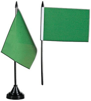 Digni® Drapeau de Table Unicolore Vert, Mini Drapeau - 10 x 15 cm