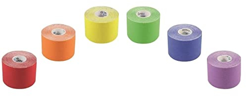 Tapefactory24 6 Rollen Kinesiologie Tape Rainbow Edition ROT ORANGE GELB GRÜN Marine LILA LGBTQ+ Gay Lesbian Transgender Pride Regenbogen