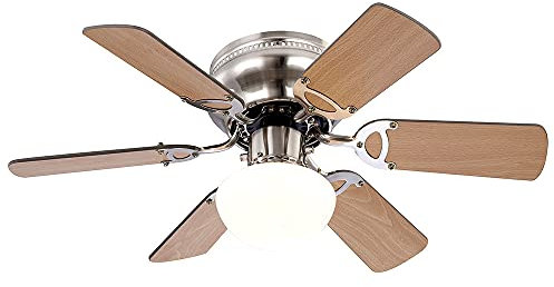 etc-shop Deckenventilator mit LED Beleuchtung und Zugschalter Lüfter Kühler 76 cm