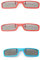 Ultra 2 Red 1 Blue Pairs 3D Clip On Glasses Passive 3D Glasses Men Women Compatible with RealD Cinemas 3D Glasses for TV Movie Glasses For Prescription Glass Wearers Circular Polorised Cinema 3D