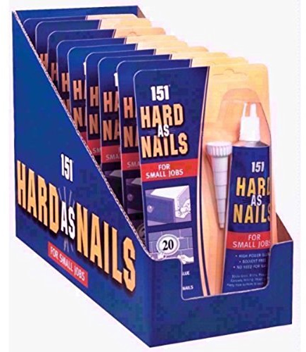 151 Products Hard As Nails High Power Glue/Adhesive No More Hammers Needed DIY