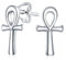 Minimalistische Zierliche Zarte Religiöse Lebenssymbol Ägyptische Ankh Kreuz Ohrstecker Für Frauen Und Männer Poliertes .925 Sterlingsilber